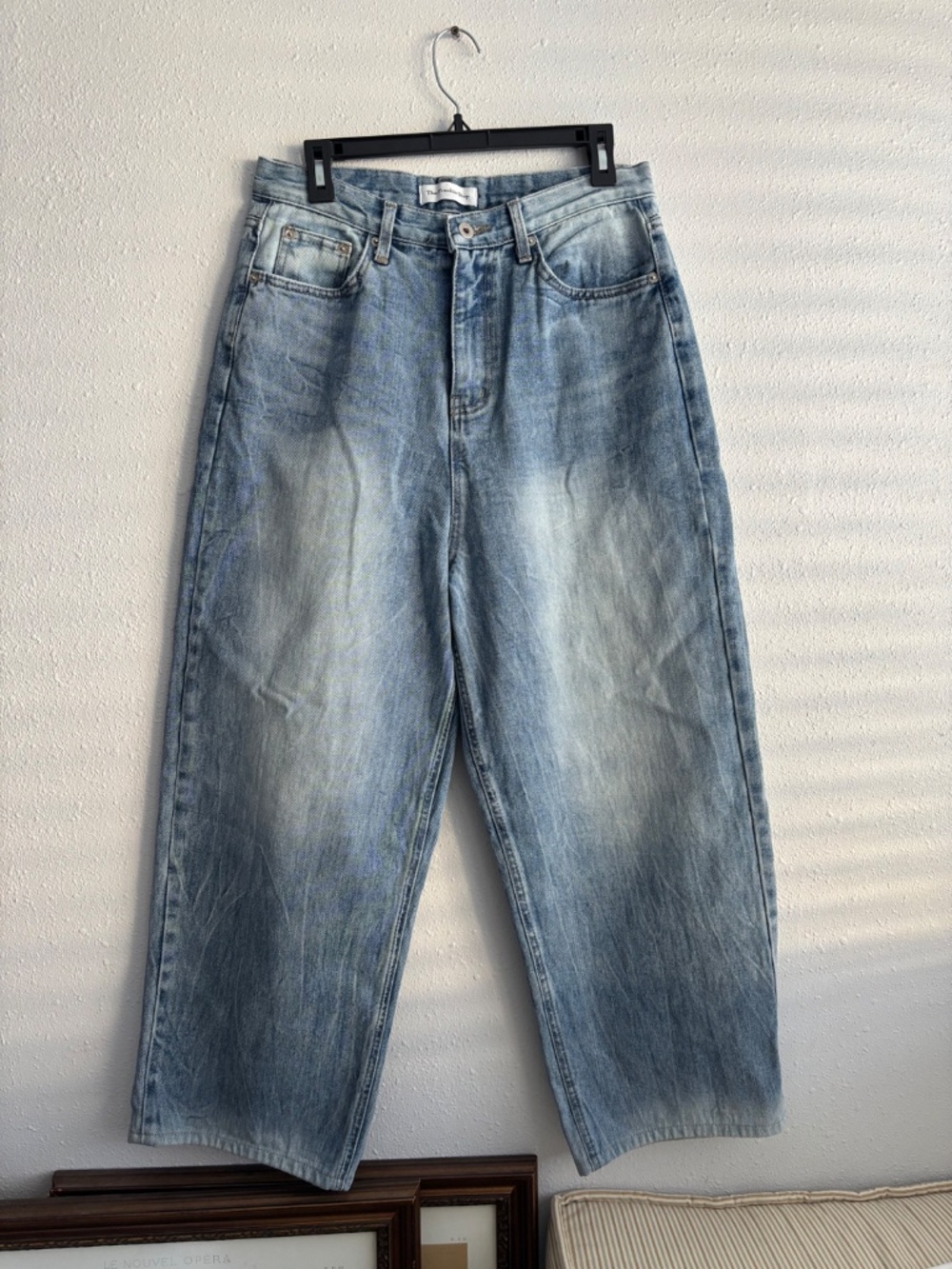 The Frankie Shop Light Wash Tapered Baggy Jeans - Size M